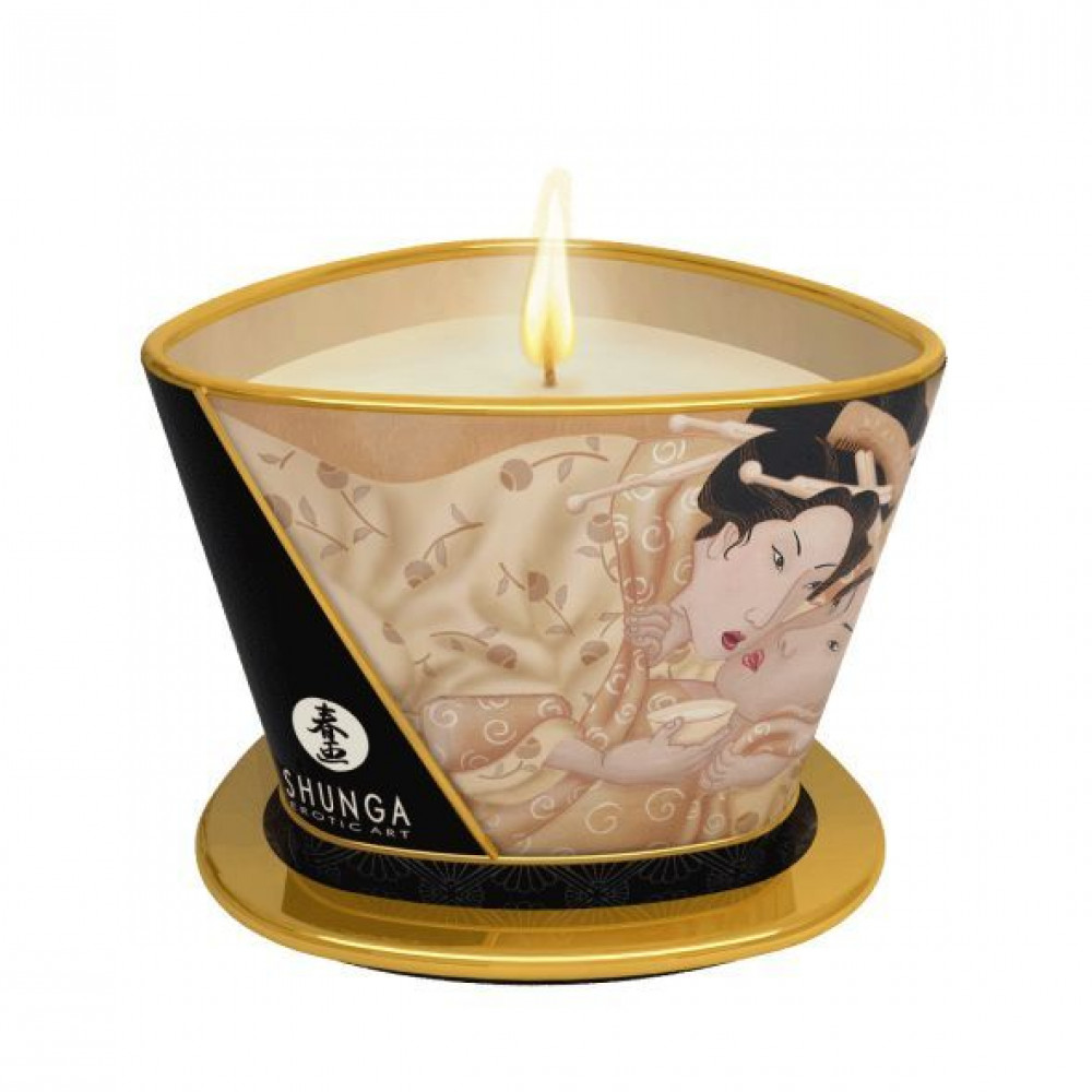 Массажные свечи - Массажная свеча Shunga Massage Candle - Vanilla Fetish (170 мл) с афродизиаками