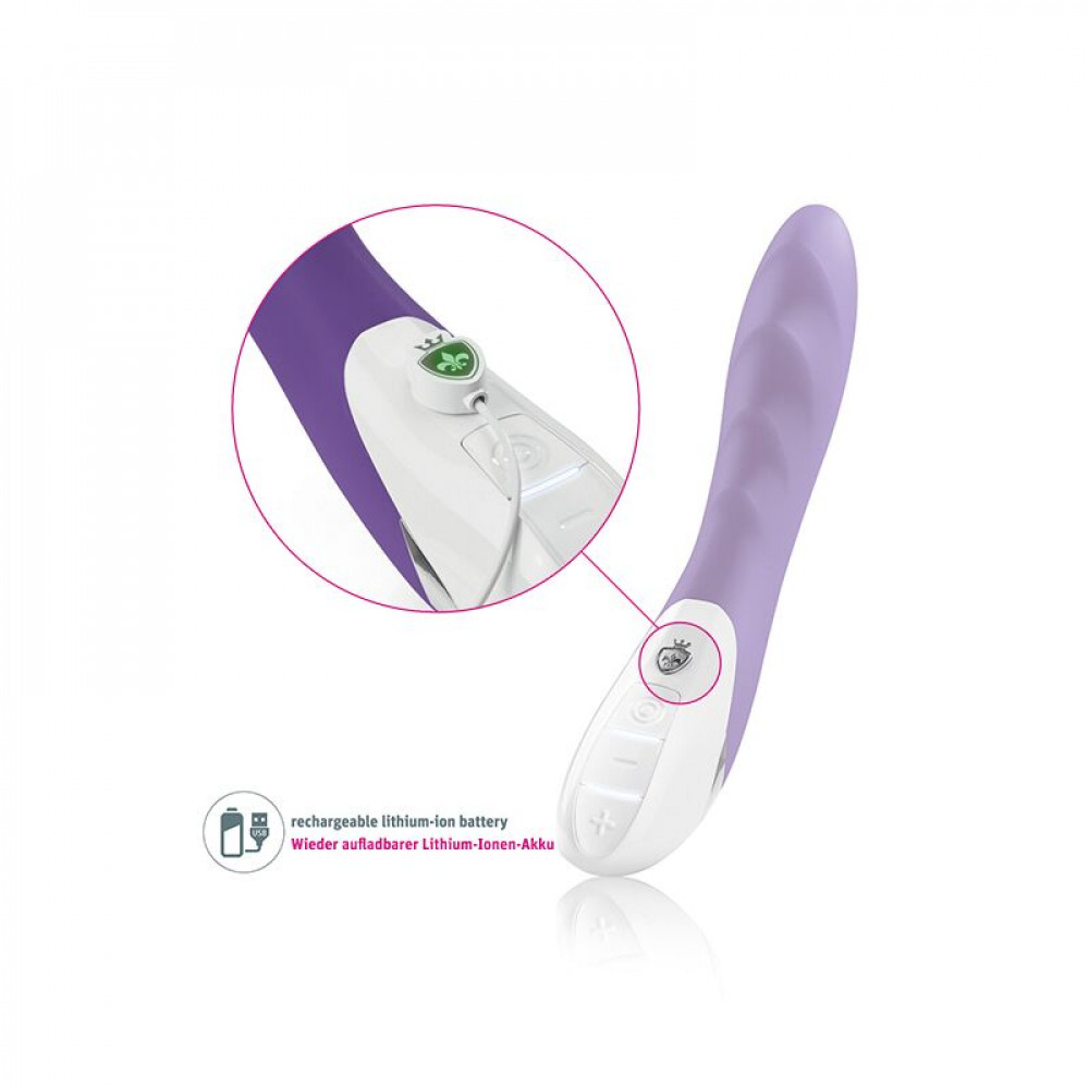 Классический вибратор - Мощный вибратор Mystim Sassy Simon Purple с двумя моторами и стимулирующим рельефом 5