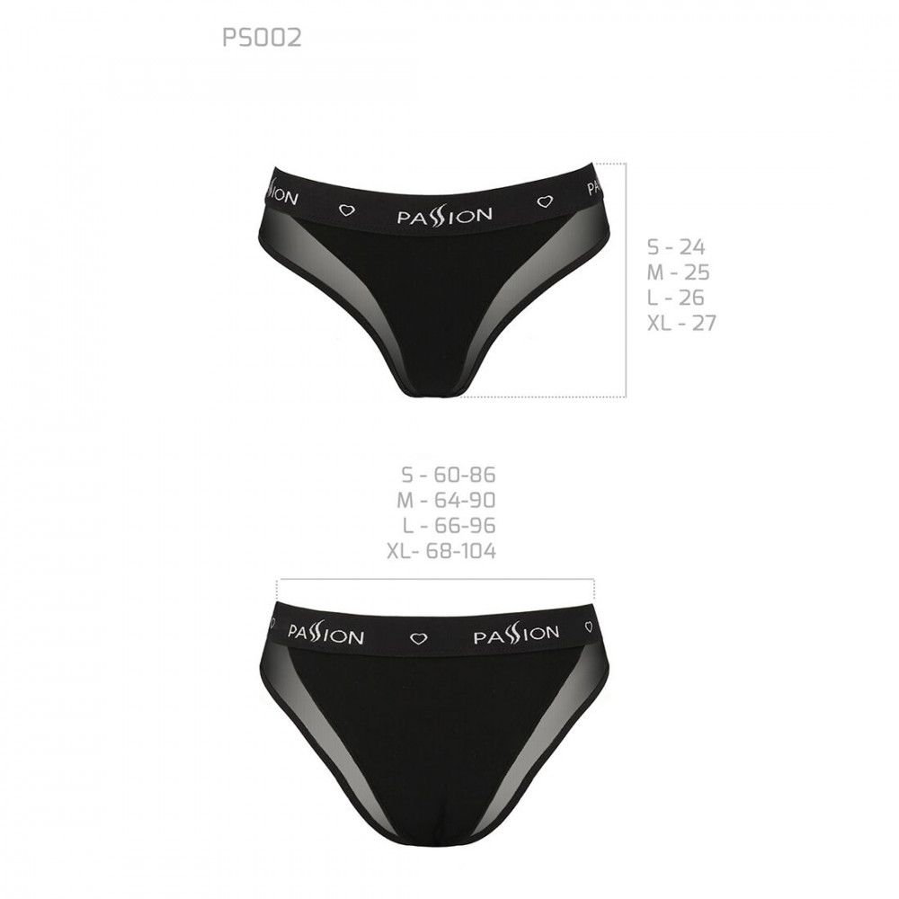 Эротические комплекты - Трусики с прозрачной вставкой Passion PS002 PANTIES black, size L 2