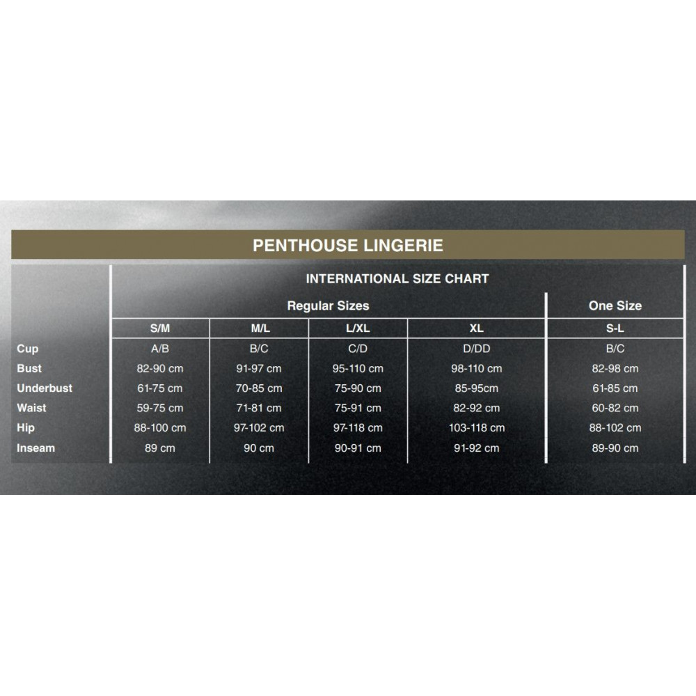 Эротические пеньюары и сорочки - Ролевой костюм “Французская горничная” Penthouse - Teaser Black L/XL 1