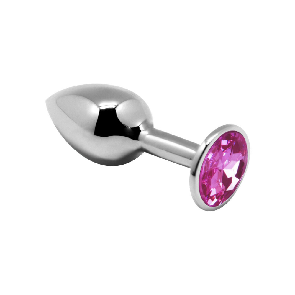 Анальная пробка - Металлическая анальная пробка с кристаллом Alive Mini Metal Butt Plug Pink M
