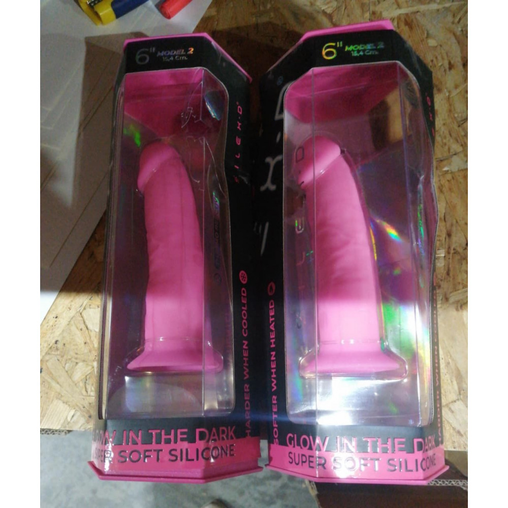 Секс іграшки - Фалоімітатор SilexD Robby Pink Glow in the dark (м'яте паковання!!!) 2