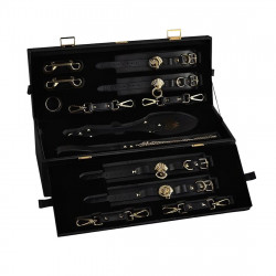 Роскошный набор для BDSM Zalo Bondage Play Kit, 10 аксессуаров в кейсе, кожа, кристалл Swarovski