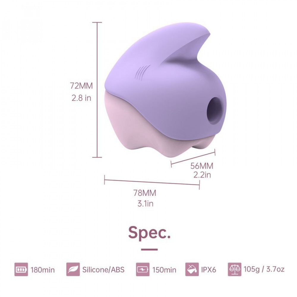 Вибраторы вакуумные - Вакуумный клиторальный стимулятор Magic Motion Unicorn Purple 7