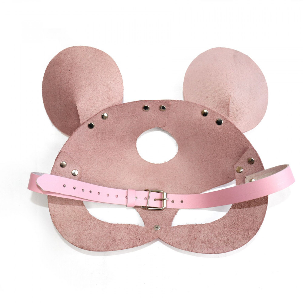 Маски - Кожаная маска зайки Art of Sex - Mouse Mask, цвет Розовый 2