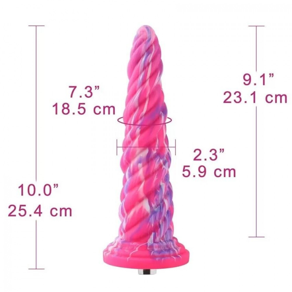  - Силиконовый дилдо Hismith Awl Shape Silicone Dildo Monster Series 1