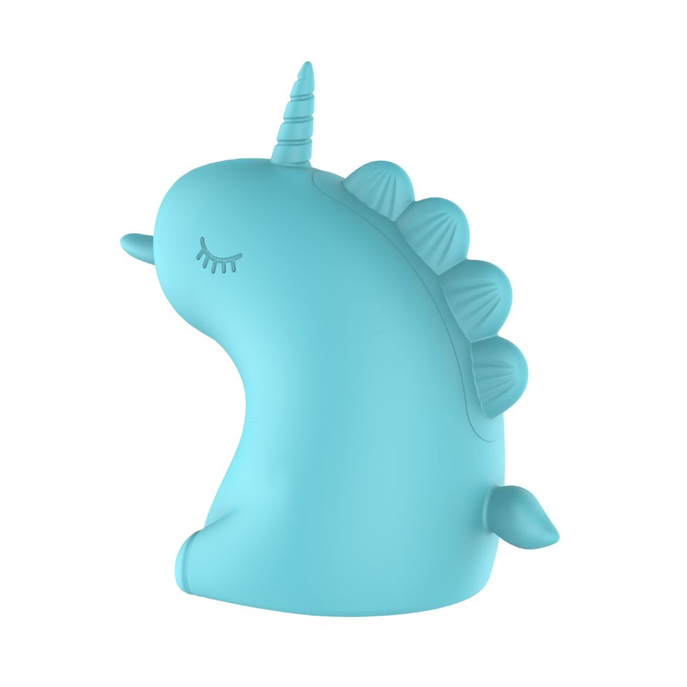 Різне - Стимулятор клітора з довгим обертовим язичком UNIVIBE Єдиноріг, 10 режимів, блакитний 5