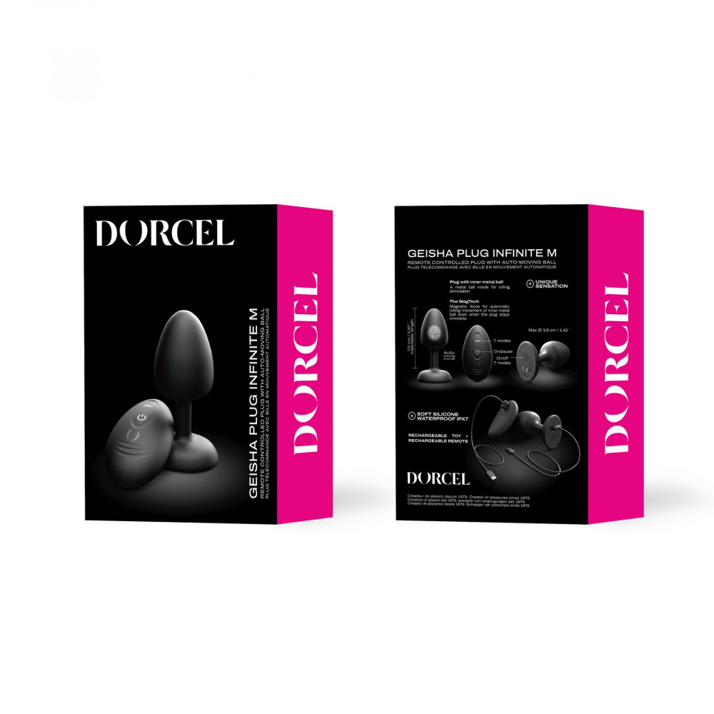 Анальные пробки с вибрацией - Анальная вибропробка Dorcel GEISHA PLUG INFINITE M 3