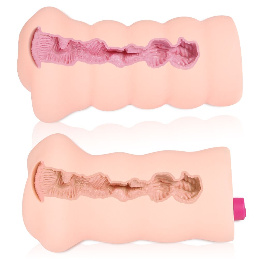 Мастурбаторы с вибрацией - Мастурбатор-вагина двухслойный Kokos Gloria Vibe 1