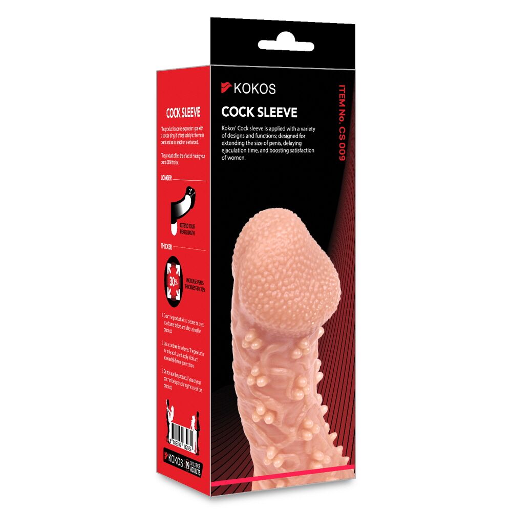 Эрекционные кольца без вибрации - Насадка на член Kokos Cock Sleeve CS 009 L 3
