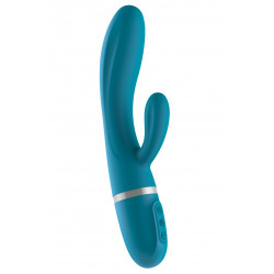 Вибратор-кролик Liebe Bend It Plus Ocean Blue, гибкий, 2 мотора, 10 режимов