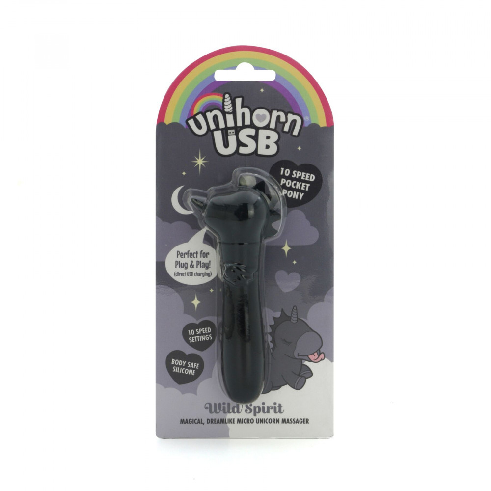 Вибропули и мини-вибраторы - Вибратор-единорожка Unihorn USB Bullet – Wild Spirit, вибропуля, USB-зарядка, 10 режимов 5