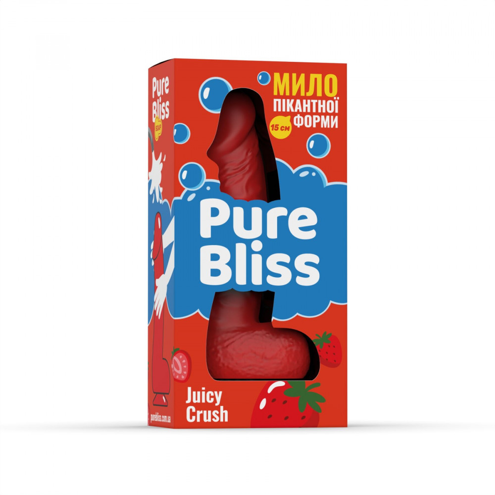 Секс приколы - Ароматное мыло пикантной формы Pure Bliss Red Juicy Crush (Ягодный взрыв) 15 см 5