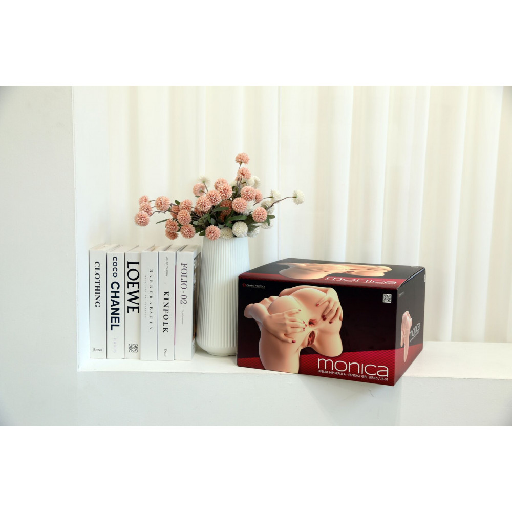 Мастурбатори без вібрації - Мастурбатор-попа Naked Factory MONICA, вагіна + анус, 2 канали, дуже реалістичний, наскрізний 9