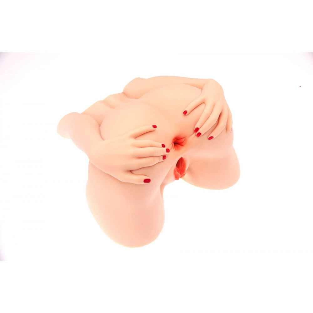 Мастурбатори без вібрації - Мастурбатор-попа Naked Factory MONICA, вагіна + анус, 2 канали, дуже реалістичний, наскрізний 2