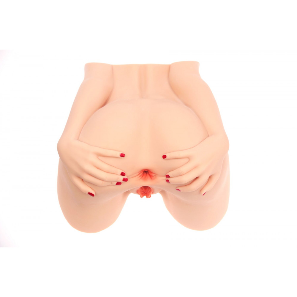 Мастурбатори без вібрації - Мастурбатор-попа Naked Factory MONICA, вагіна + анус, 2 канали, дуже реалістичний, наскрізний 1