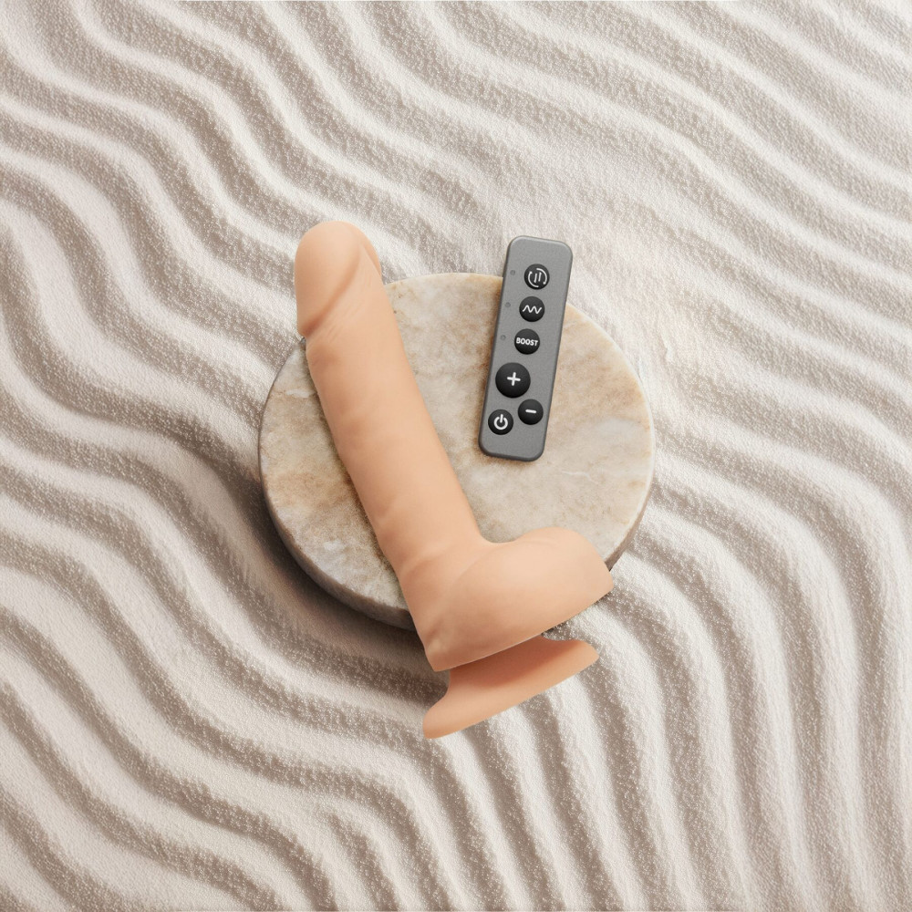 Фалоімітатор - Фалоімітатор з вібрацією і ротацією Strap-On-Me Rotating & Vibrating Realistic Dildo - L - Vanilla 4