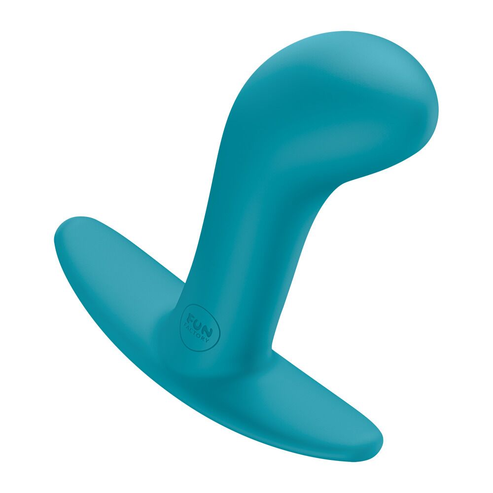 Анальные игрушки без вибрации - Анальная пробка Fun Factory BOOTIE L Aquamarine, диаметр 3,8 см, тонкий ограничитель