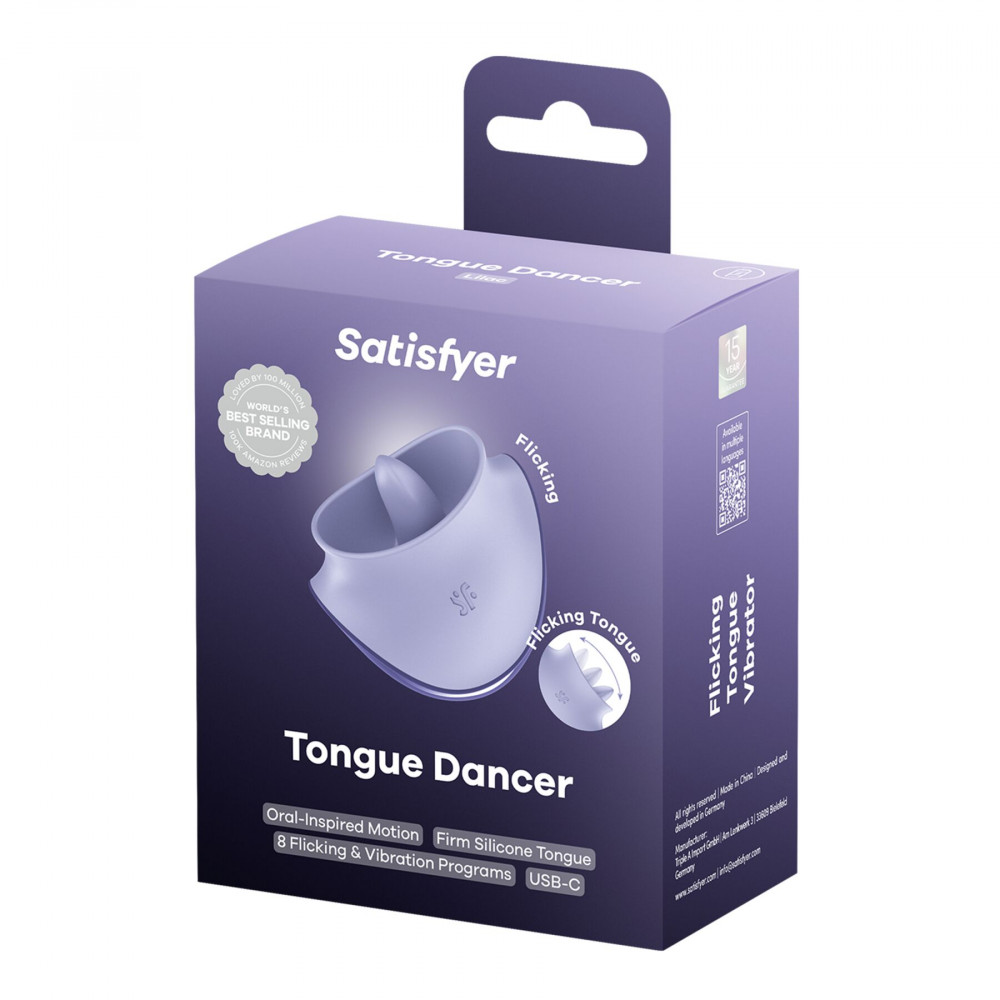 Вібропулі та міні-вібратори - Вібростимулятор для клітора Satisfyer Tongue Dancer з язичком 4