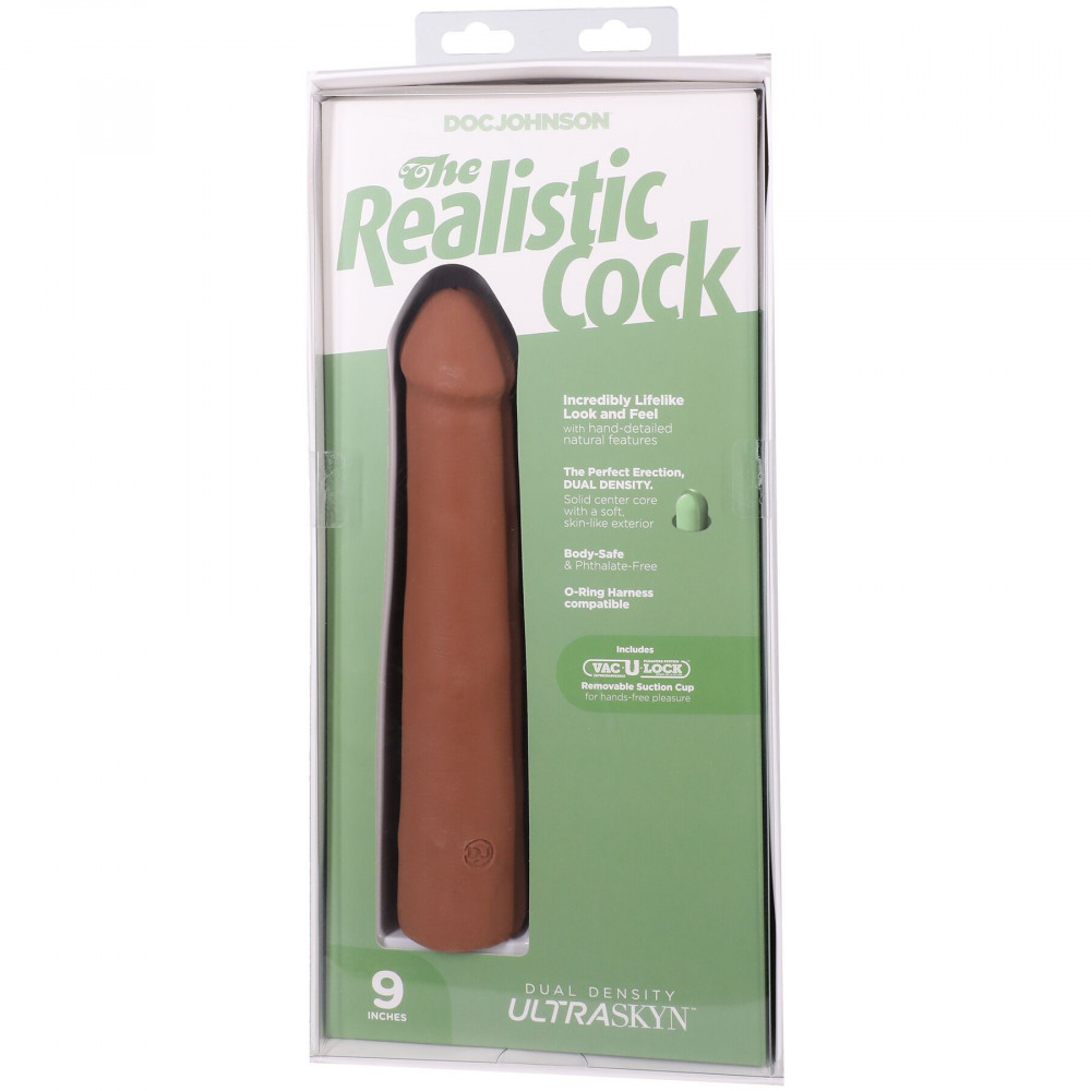 Фалоімітатор - Фалоімітатор Doc Johnson The Realistic Cock ULTRASKYN - 9 Inch Caramel 8