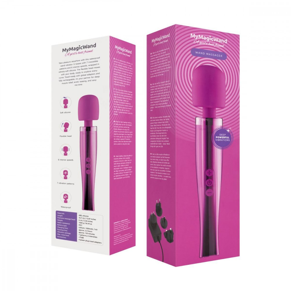 Для LGBTQ+ - Вибромассажер MyMagicWand - Wand Massger Electric Pink 7