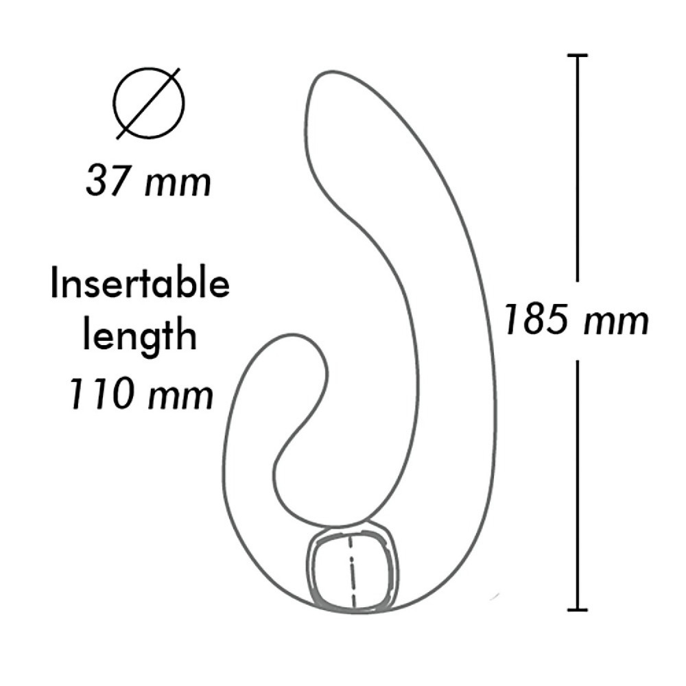 Секс игрушки - Вагинально-клиторальный вибратор Shunga Miyo нереалистичный, малиновый, 18.5 х 3.7 см 3