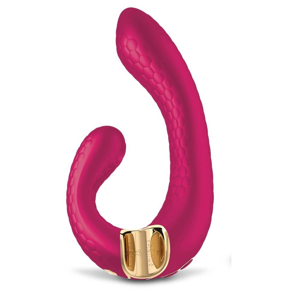 Секс игрушки - Вагинально-клиторальный вибратор Shunga Miyo нереалистичный, малиновый, 18.5 х 3.7 см 8