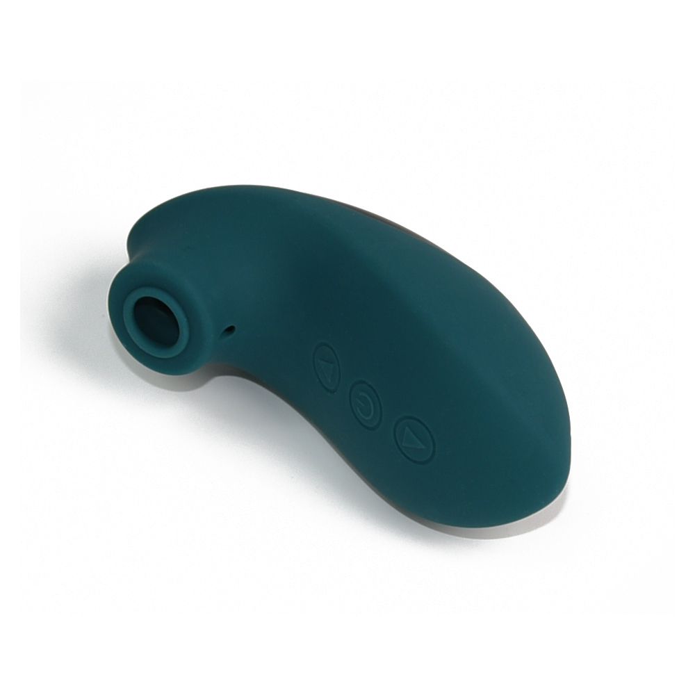 Вакуумный вибратор - Вакуумный стимулятор для клитора Sweet Em, чёрно-зелёный