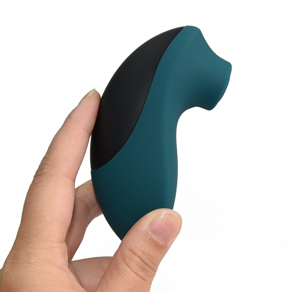 Вакуумный вибратор - Вакуумный стимулятор для клитора Sweet Em, чёрно-зелёный 4