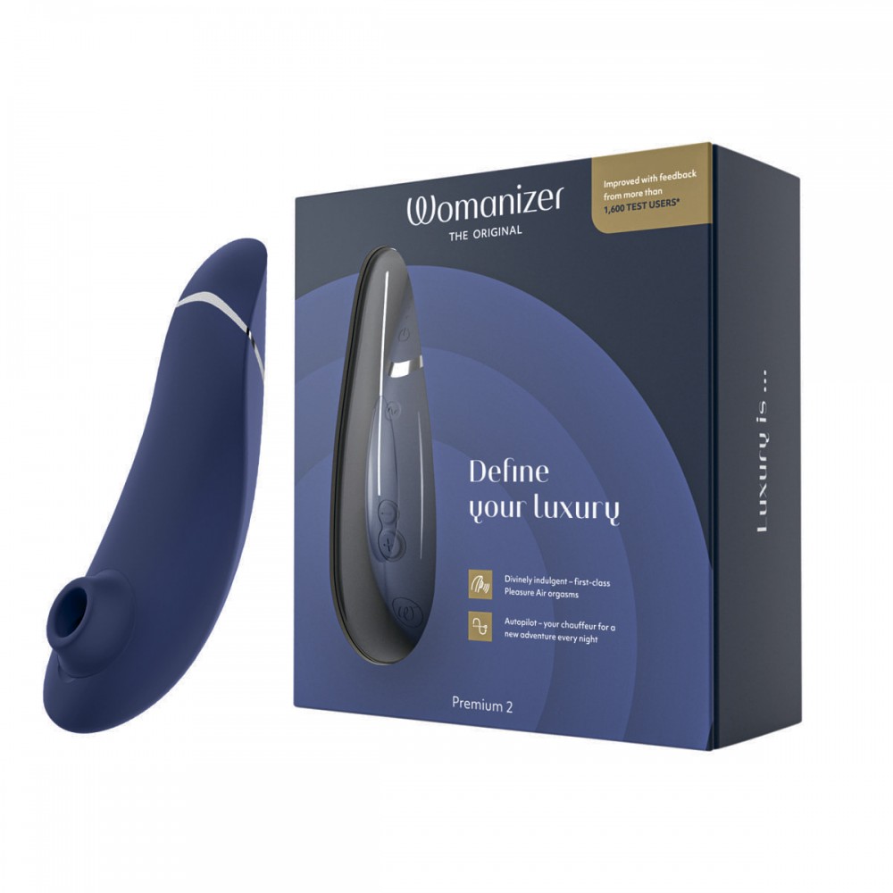 Секс игрушки - Вакуумный клиторальный стимулятор Womanizer Premium 2 Blueberry