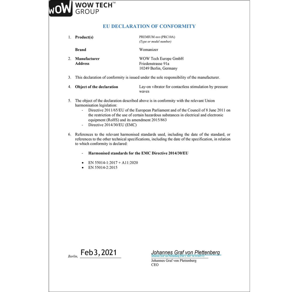 Разное - Бесконтактный вакуумный клиторальный стимулятор Womanizer Premium 2 синий 2