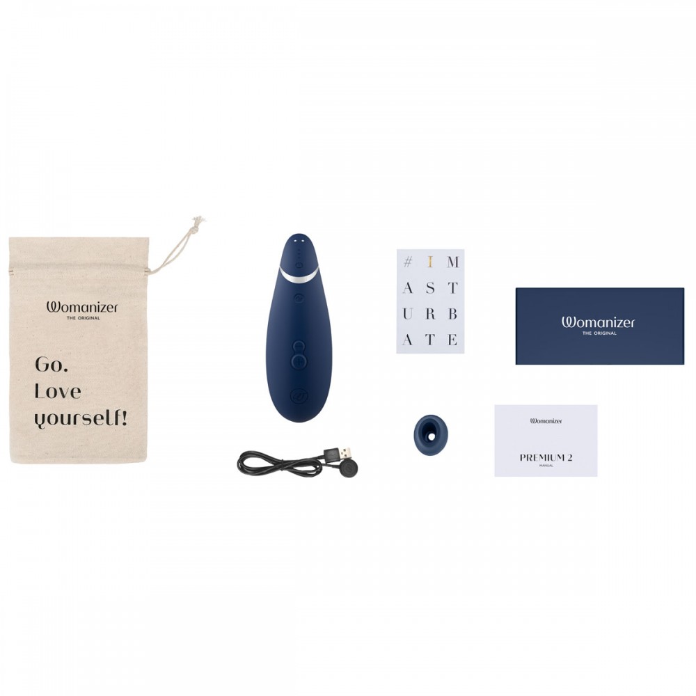 Секс игрушки - Вакуумный клиторальный стимулятор Womanizer Premium 2 Blueberry 2