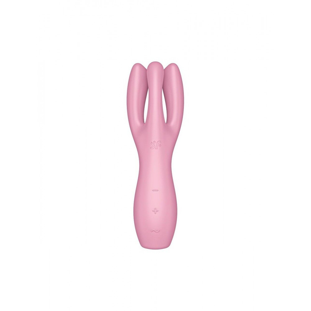 Клиторальный вибратор - Клиторальный вибратор Satisfyer Threesome 3 Pink с тремя пальчиками 3