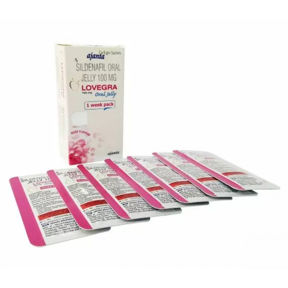 Возбуждающие капли - Возбуждающее Желе для женщин LOVEGRA Oral Jelly (цена за упаковку,7 пакетиков) 1