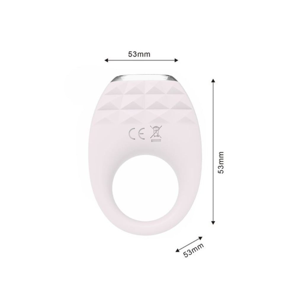 Різне - Вібраційне ерекційне кільце Every Night Toys з підсвічуванням, біле 3