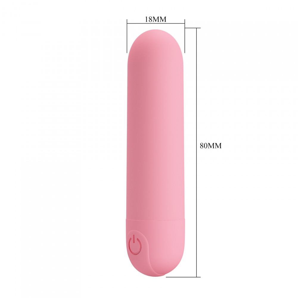 Вибропули и мини-вибраторы - Вибропуля Pretty Love STEFAN персиковая, 8 х 1.8 см 6