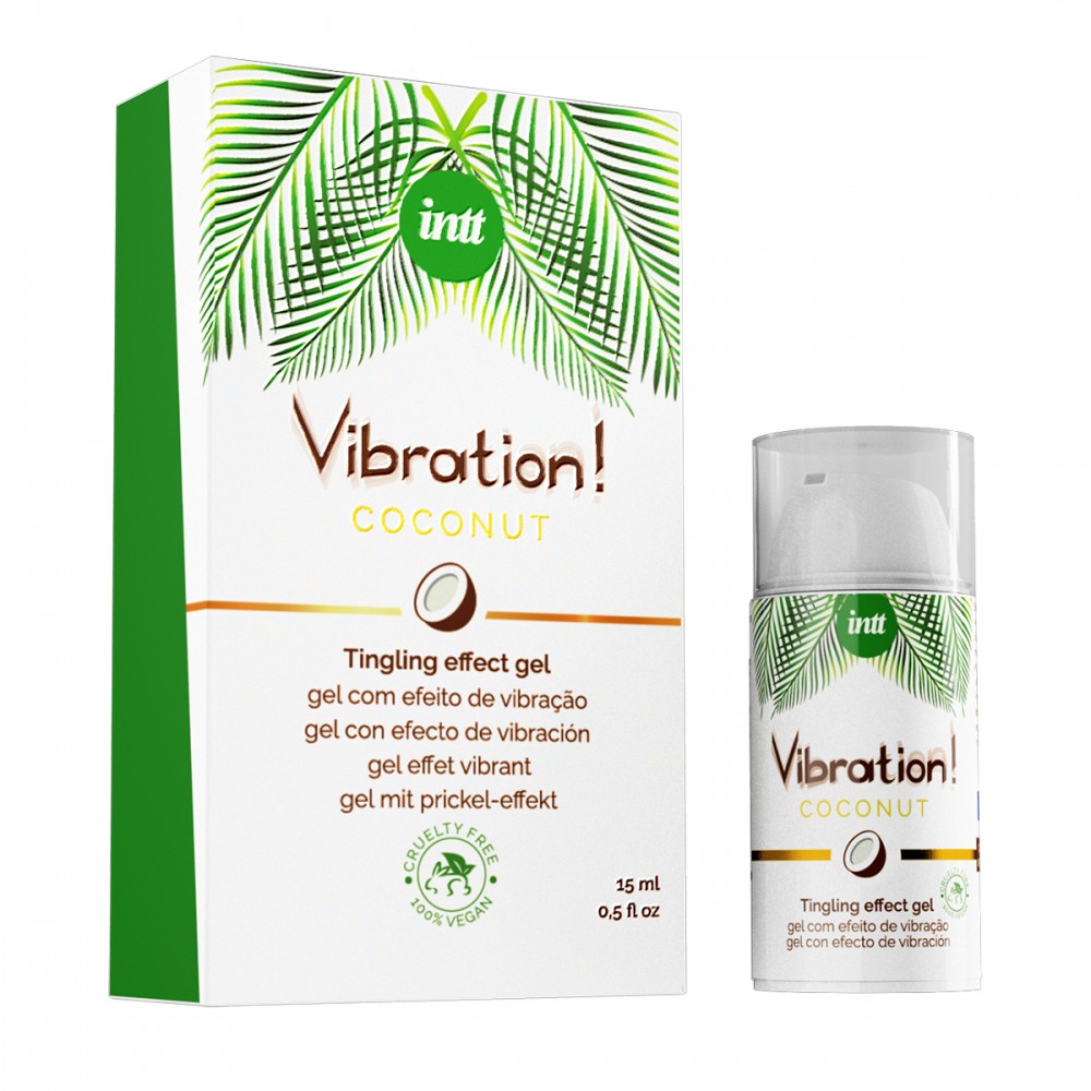 Женские возбудители - Жидкий вибратор Intt Vibration Coconut NEW 100% Vegan 15 мл