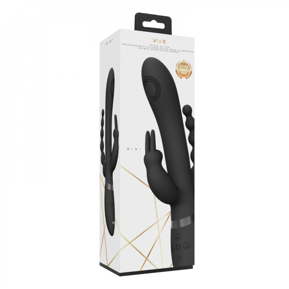 Різне - Вібратор-кролик Rini 3 в 1 колір: чорний Vive (Нідерланди) 5
