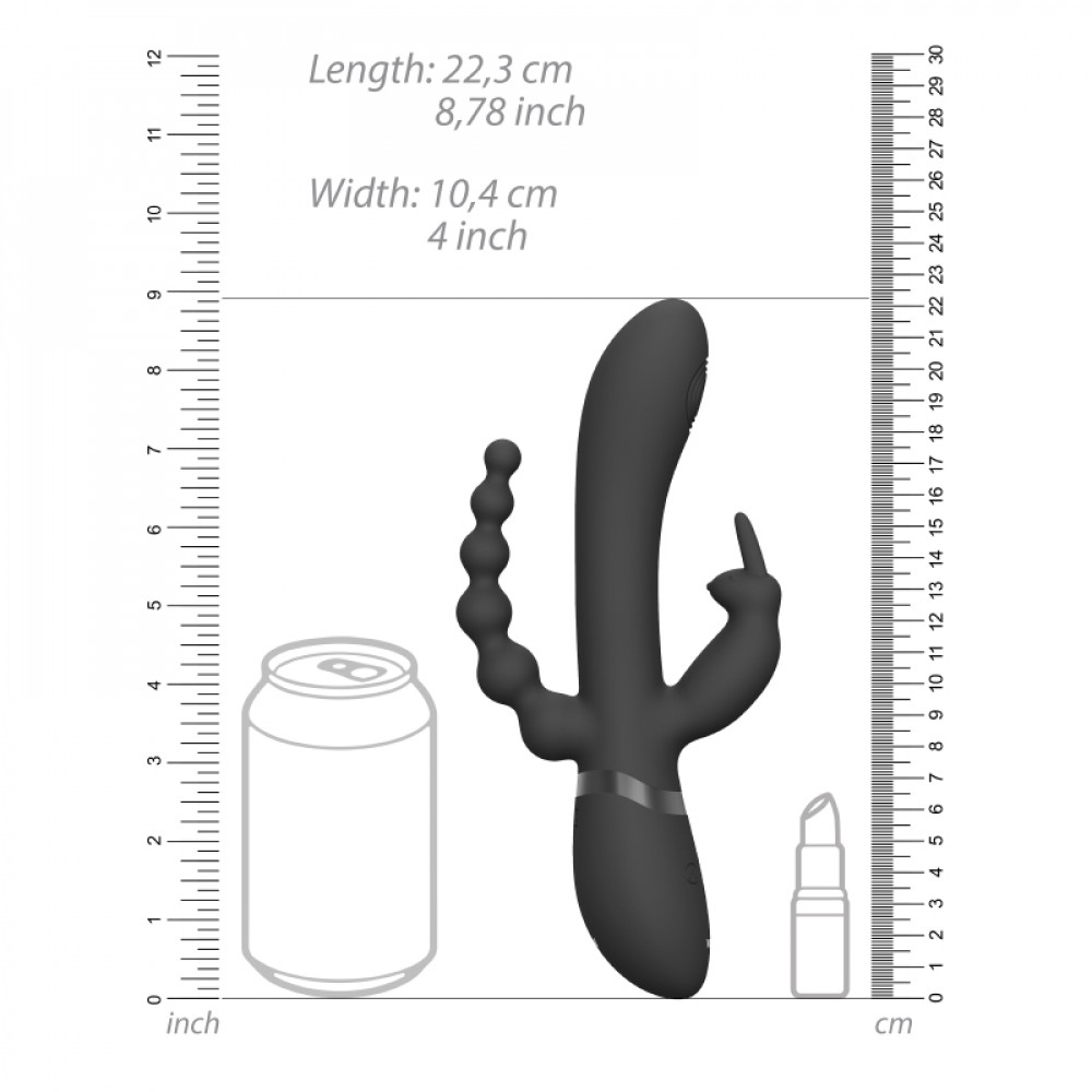 Різне - Вібратор-кролик Rini 3 в 1 колір: чорний Vive (Нідерланди) 4