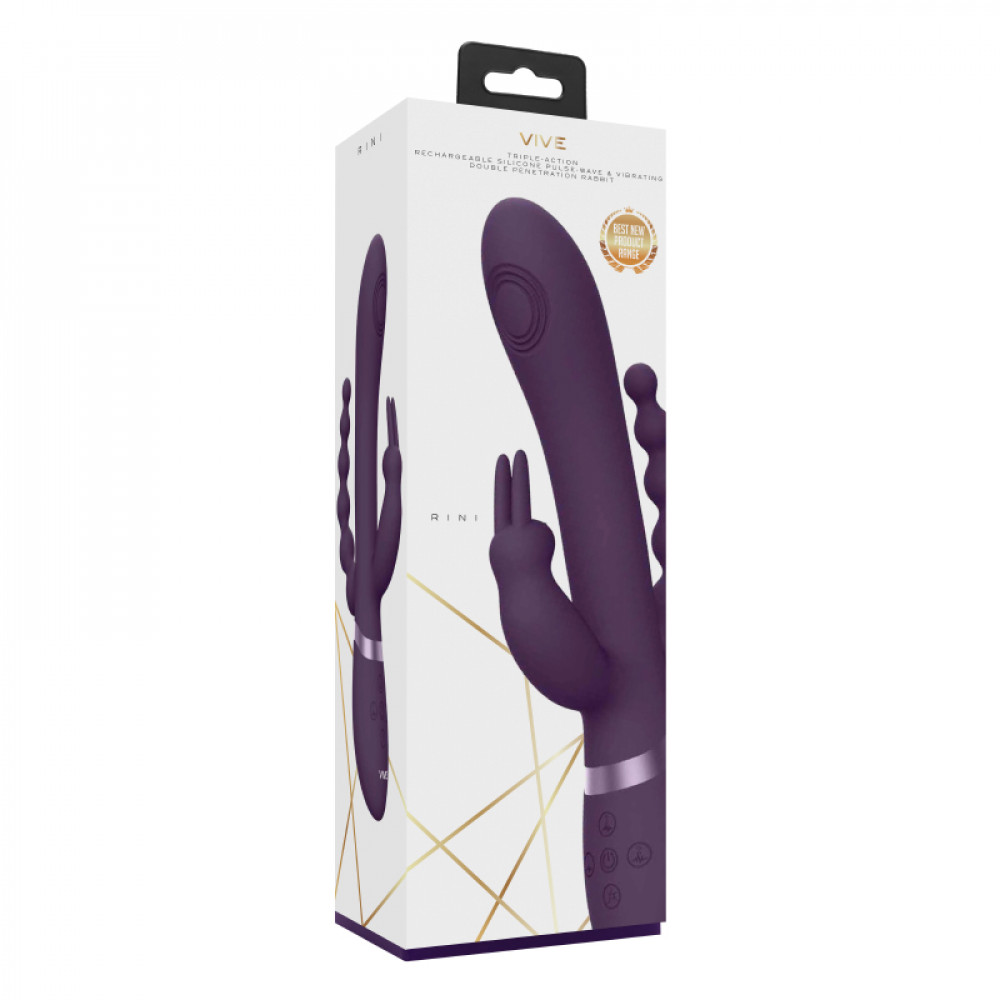 Різне - Вібратор-кролик Rini для точок G, A, U та клітора колір: фіолетовий Vive (Нідерланди) 4