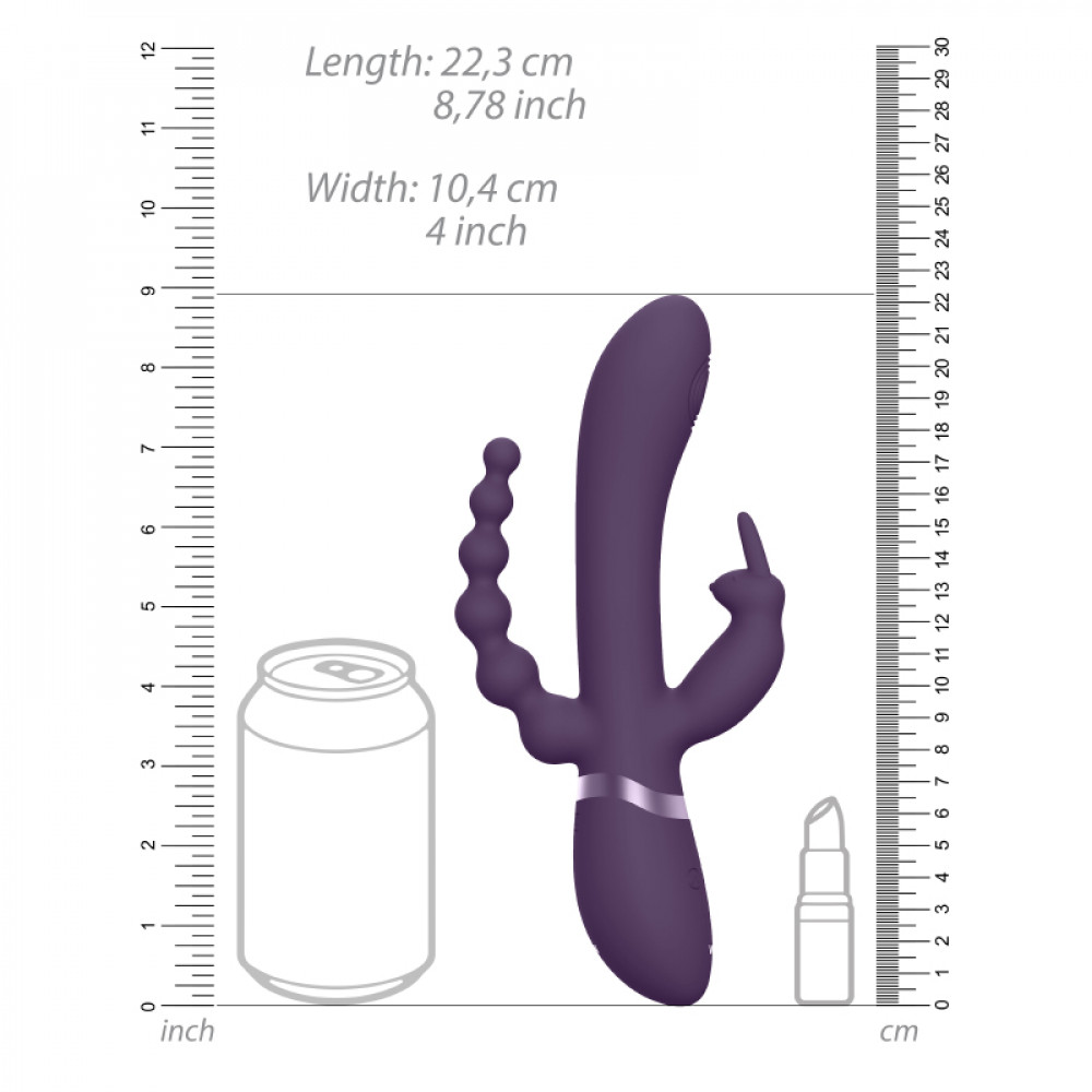 Різне - Вібратор-кролик Rini для точок G, A, U та клітора колір: фіолетовий Vive (Нідерланди) 5