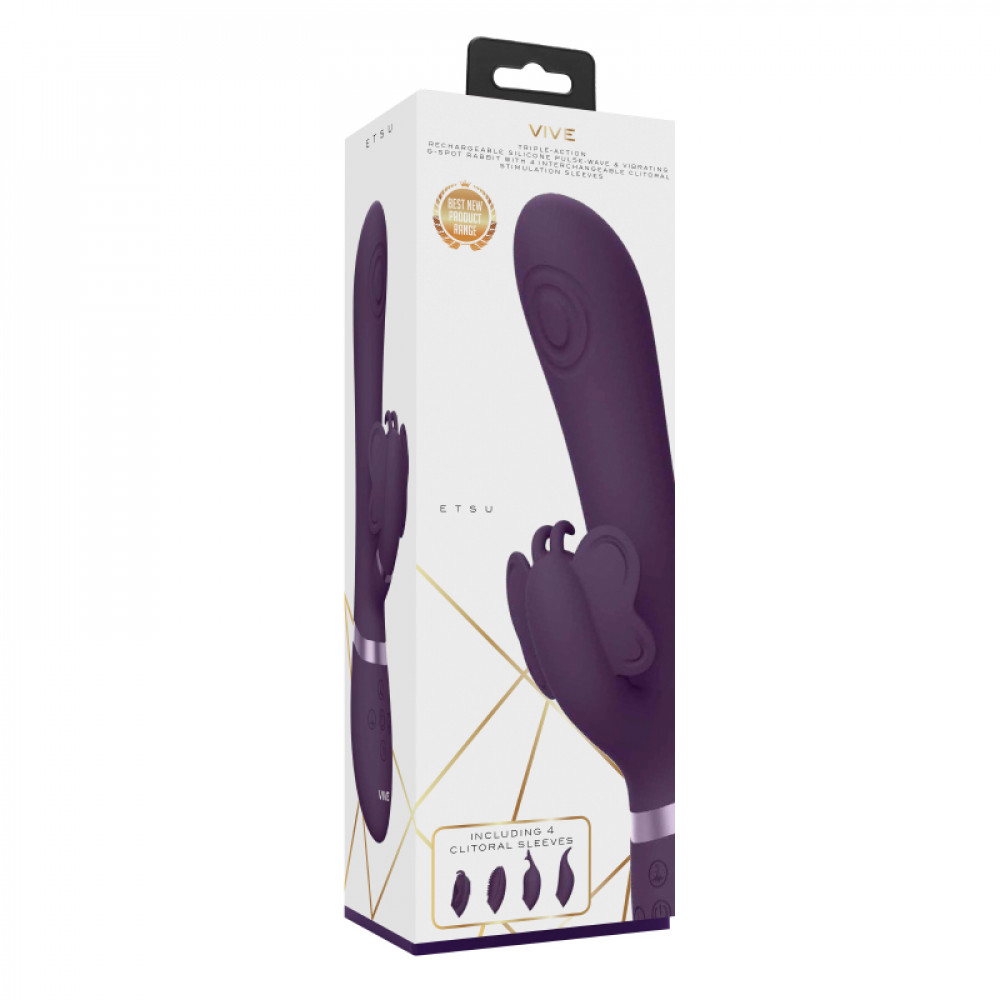 Різне - Вібратор-кролик Etsu для точок G, A, K та клітора колір: фіолетовий Vive (Нідерланди) 6