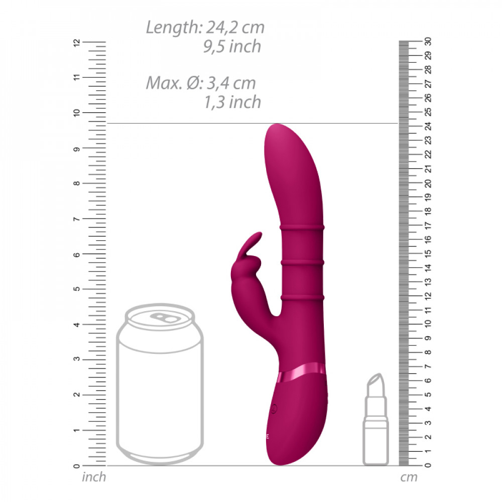 Різне - Вібратор-кролик Sora для точок G, U та клітора колір: рожевий Vive (Нідерланди) 5