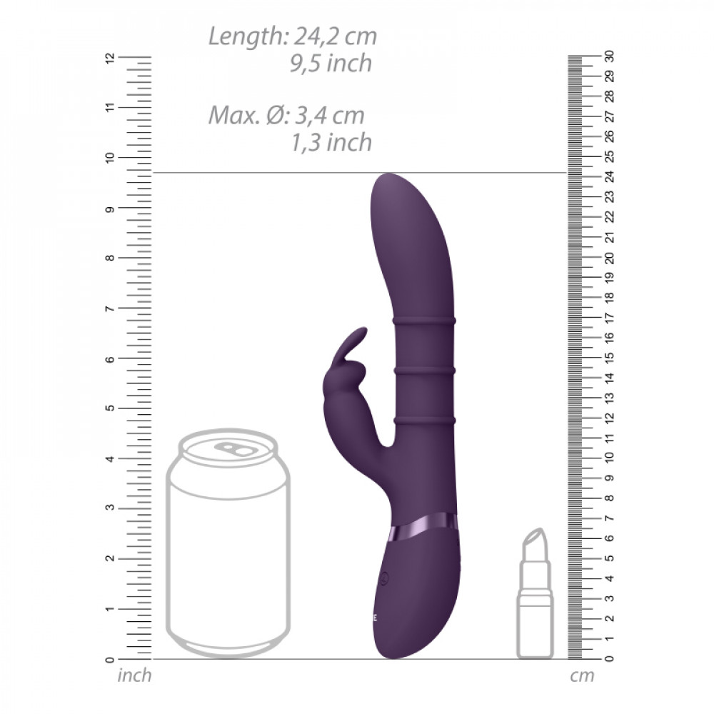 Різне - Вібратор-кролик Sora для точок G, U та клітора колір: фіолетовий Vive (Нідерланди) 5
