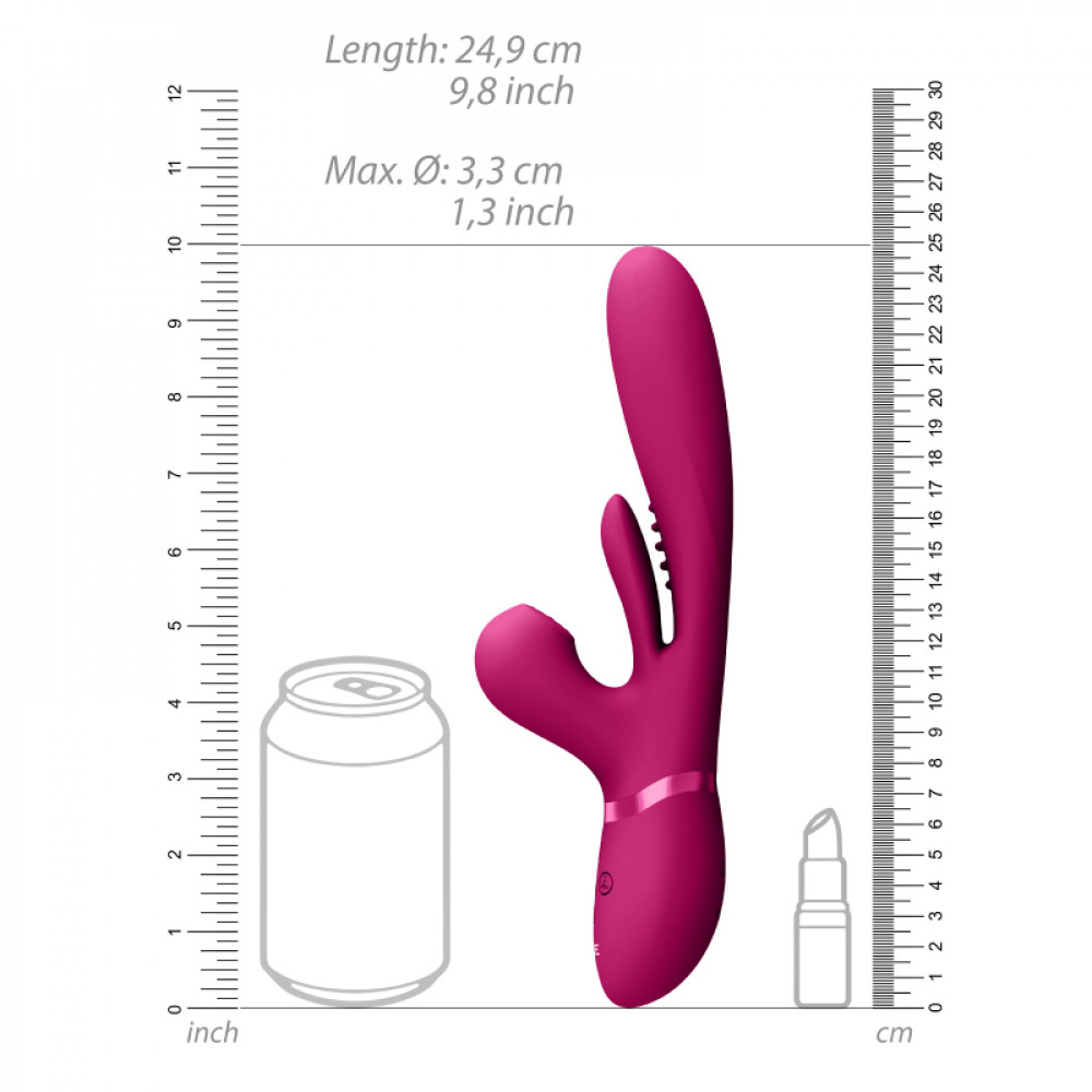 Різне - Вібратор-кролик Kura для точок G, A, U та клітора колір: рожевий Vive (Нідерланди) 4