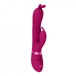 Вибратор-кролик Gada пульсация + ушки цвет: розовый Vive (Нидерланды)