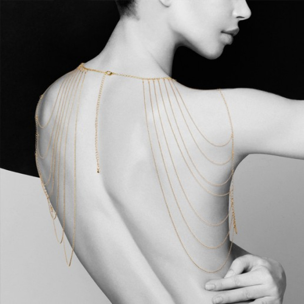 Интимные украшения - Цепочки на шею, плечи и спину MAGNIFIQUE цвет: золотистый Bijoux Indiscrets (Испания) 6