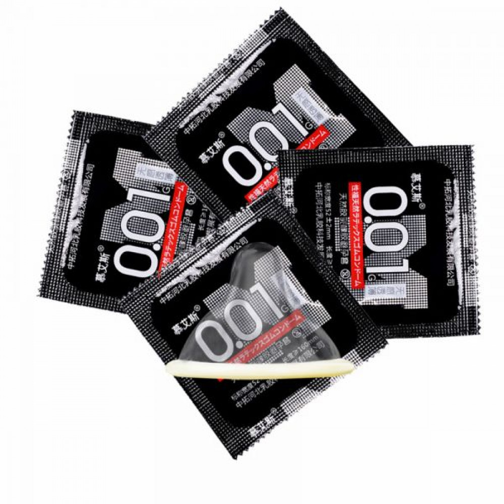 Презервативы - Набор ультратонких презервативов 0,01 мм с дополнительной смазкой, Black 10 шт 3