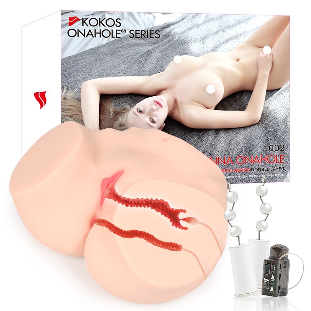 Секс игрушки - Мастурбатор Kokos 002 Hanna ONAHOLE Real Vagina 2WayPlus с вибрацией и массажем (мятая упаковка!!!) 7