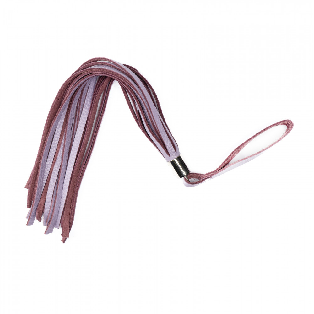 Электростимуляторы - Флоггер из натуральной кожи Flirty Soft Leather - Lavender, BM-00028 2